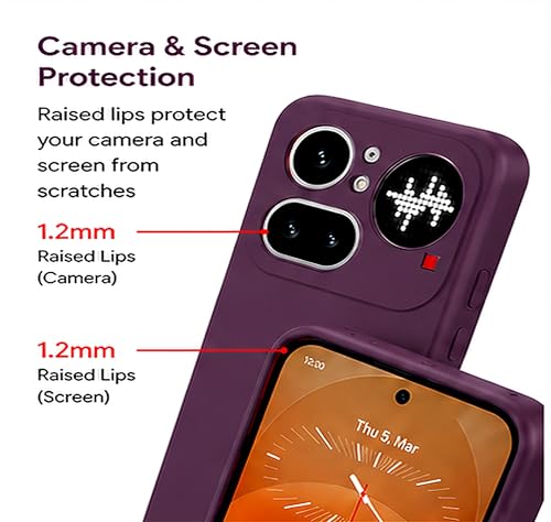 Image of FIRST MART Matte Silicone Back Cover for Nothing 4A Pro - Purple
