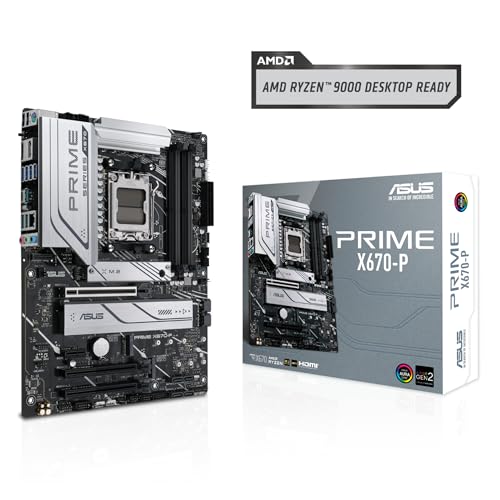 Image of ASUS Prime X670-P AMD X670 AM5 Ryzen Desktop 9000 8000 & 7000 ATX Motherboard with Three M.2 Slots, DDR5, USB 3.2 Gen 2x2 Type-C, USB4 Header, and 2.5Gb Ethernet