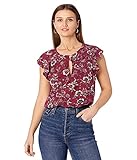 Tommy Hilfiger Women's Adaptive Seated Fit Blouse with Velcro Brand Closure, Rhododendron/Multi, MD