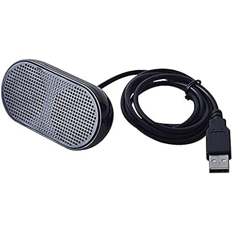 UKHONK Mini USB Speaker Portable Loudspeaker Powered Stereo Multimedia Speaker for Notebook Laptop PC(Black) Cover