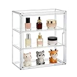 Maniabilité facile : la vitrine pour miniatures comprend des portes à fermeture magnétique et un design à rainures pour les doigts permettant une ouverture et une fermeture sans effort pour simplifier le rangement ou l'admiration des collectionneurs sur des étagères ou des bureaux.