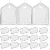 MAGICLULU White Paper Writable Hanging String Tags with Silver Edge, 500Pcs Price Labels for Apparel and
