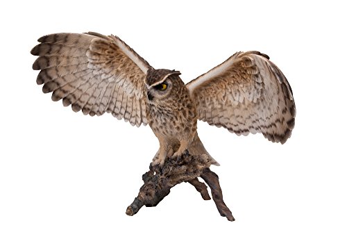 Hi-Line Gift Ltd Eagle Owl On Branch With Wings Out Statue #TOP3