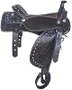 Sillín Western decorativo CHALLENGER para caballo, asiento de 6 pulgadas, con relieve floral, juguete, 6801 3