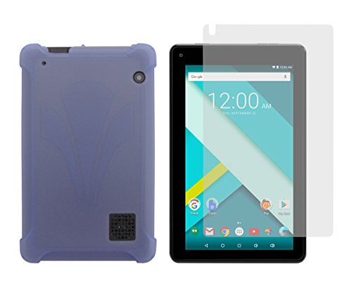 Ishoppingdeals Protective Tpu Case + Screen Protector For Rca Voyager Iii 7" (Rct6973W43) Android Tablet 2017 Release (Light Blue) #TOP20