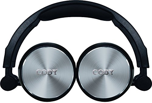 Coby Cvh-804-Slv Aluminum Foldz Headphones With Built-In Mic, Silver #TOP2