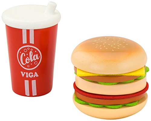 Preisvergleich Produktbild Viga Toys - Schneideset - Burger mit Cola