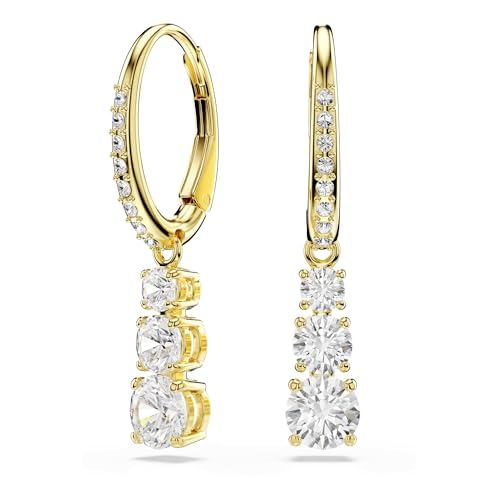 Articolo consegnato: 1 x Swarovski Stilla Attract Orecchini a Cerchio, con zirconi trasparenti Swarovski, taglio Round, placcati in tonalità oro, inclusa confezione Swarovski