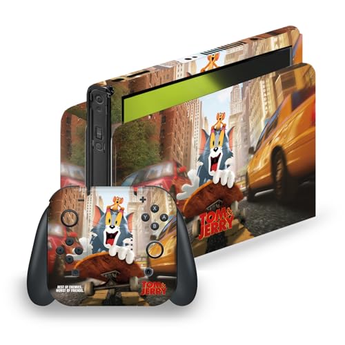 Skin Autocollant Tom and Jerry Nintendo Switch OLED Vinyle Peau de Jeu Sticker