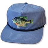 ThatsRad Fishing Fish Nylon Snapback Hat Cap Fly Deep Sea Offshore (Bluegill)
