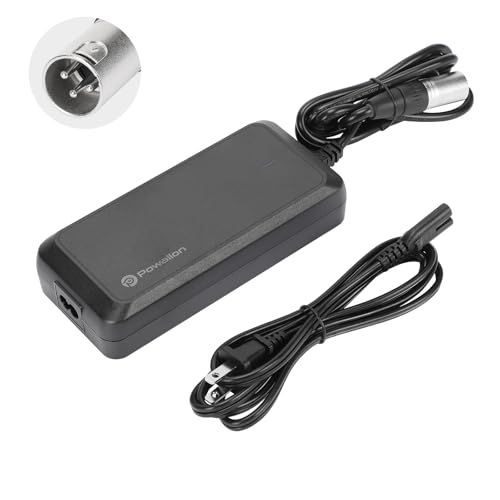Powallon 52V Li-ion Battery Charger for Electric Bicycle and Scooter, 58.8V 3A Output, XLR Male Plug, UL Certified