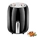 MOZX Freidora Sin Aceite 3,5L Con Dos Perillas De Control, Freidora Aire Caliente Manual, Tiempo Y Temperatura Ajustable, Sin BPA PFOA, Regalo Ideal, 1000W, Fácil De Limpiar