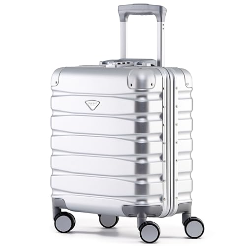 Flight Knight Premium Travel Suitcase - 8 Spinner Wheels - Built-in TSA Lock Lightweight Aluminium Frame, ABS Hard Shell Carry on Check in Luggage Highly Durable - Approved for Over 100 Airlines