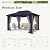 MIXPATIO 10x13 Outdoor Gazebo with Double Roofs, Sturdy Metal Frame Patio Soft Top Gazebo, Patio Canopy with Privacy Curtains & Mosquito Netting, Outdoor Canopy for Backyard, Lawn, Garden, Deck (Blue)