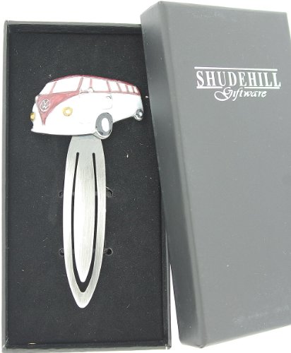Shj Enamel Classic Campervan Bookmark - white-red