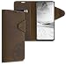 Produktbild kalibri Wallet Case kompatibel mit Xiaomi 11T / 11T Pro - Hülle Leder - Handy Cover Handyhülle Kompass Vintage Braun