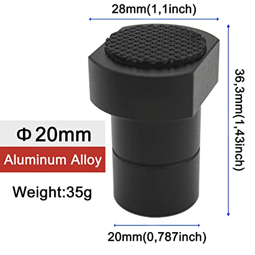 6 Stück Aluminiumlegierung Bankhaken Bank-Hundeklemme Holzbearbeitungstisch Spannbacken Werkbank Positionierung Hobelstopfen Hunde-Klemme Hobelbank Zubehör für 20mm Hundeloch(Schwarz)