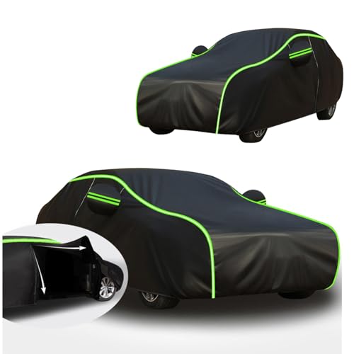 🚗 【Qualità eccellente】:Telo Copriauto per F𝐢at X1/9 (380cm x 169cm x 111cm), telone per auto realizzato in tessuto Oxford di poliestere con doppia cucitura e resistente all'acqua, non facile da rompere e deformare. Questa copertura per auto leggera ha un design con cerniera sulla portiera, orlo elastico per una vestibilità comoda, fissa le cinghie sul volante, può rendere la tua auto più sicura nelle giornate ventose e la copertura viene fornita con una custodia.
