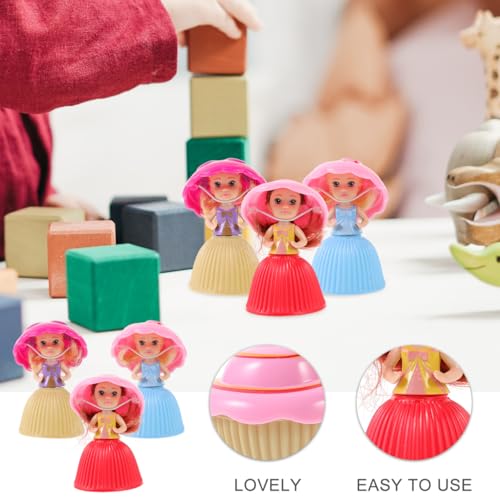 3PCS Mini Muñeca Princesa Cupcake para Niñas miniatura 3