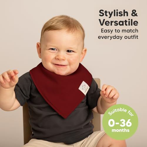 Image of 8pk Organic Baby Bandana Bibs for Drooling and Teething (Coastline)
