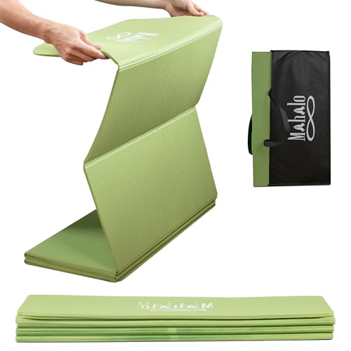 Foldable Yoga Mat + Carry Bag, 6mm 7-fold Workout Mat, Easy to St...