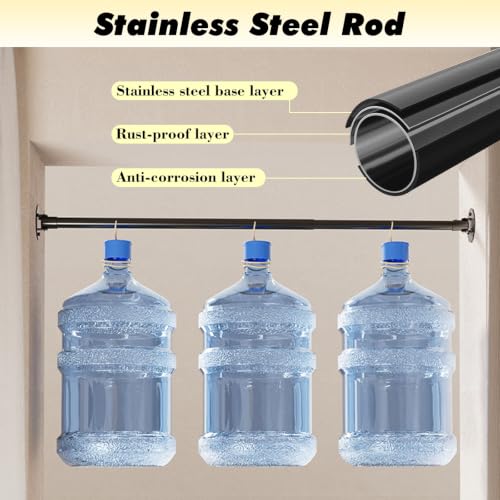 Tringle penderie pour garde-robe étroite : la solution murale en acier réglable 55-75cm