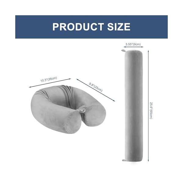 Twist Memory Foam Travel Pillow Neckchinshoulderlumbar And Leg Support For Adult Airplane Travelingbustrain And Office Blue