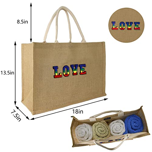 Image of Hibala Woven Large Beach Bag Straw Beach Tote Handmade Weaving Shoulder Tassel Bag Handbag