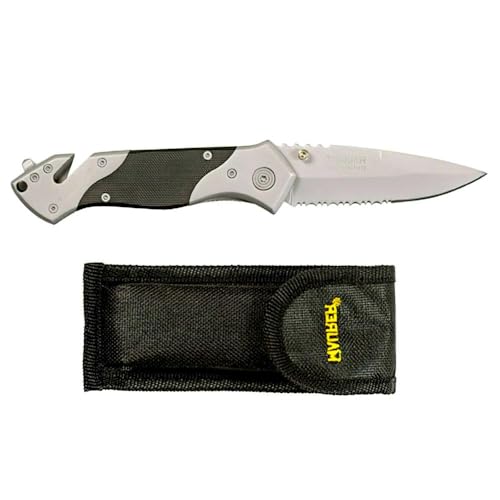 Navaja deportiva 20,0 cm de longitud, fabricada en acero inoxidable, con mango antideslizante. Diseñado para: actividades al aire libre y emergencias. #