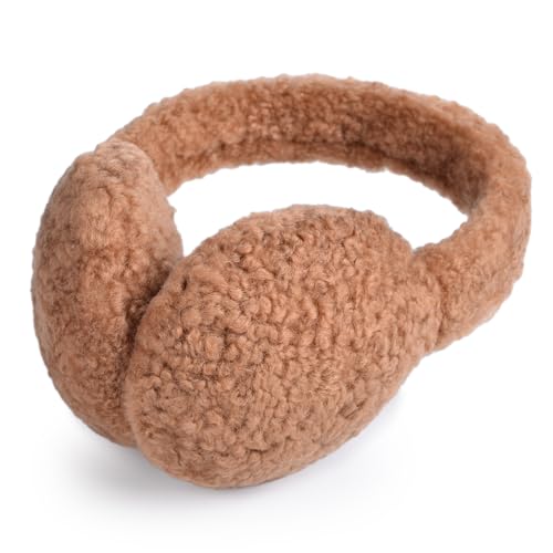 Cache-oreilles contre le froid en peau de mouton femme Harssidanzar HL305US