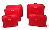Bill & Candy Bag in bag 5 pieces set travel packing cube in Red