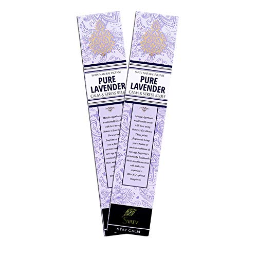 SVATV Ancient Method Bâton d'encens Lavande avec Lot de 2 encens pour méditation, Yoga, Spirituel, aromathérapie - 15 g x 2 | 30g | 1,05 oz Cover