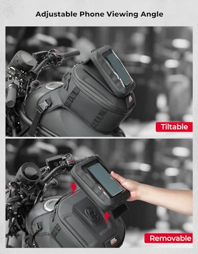 image for KEMIMOTO Motorcycle Tank Bag with Removable Phone Holder Waterproof EV