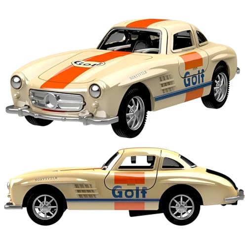 Image of 1:36 Scale Die Cast Mercedez-Benz Alloy Car Toy | Openable Doors | Rubber Tyres | Rear Wheel Pull-Back | Metal Body Model Car | Gulf Racing Edition | Collectible Vehicle for Kids & Adults