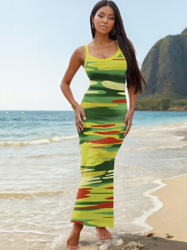 Image of HTD Women Summer Sexy Maxi Bodycon Long Dress Casual Slip Dresses