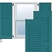 Ekena Millwork RW101LV12X38ANH Two Equal Louver Exterior Wood Shutters, 12"W x 38"H, Antigua