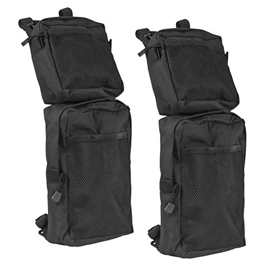 VKTY ATV Bolsa de Almacenamiento, 2 Piezas 600D Oxford Bolsa de Tanque de Carga, Bolsa de Transporte para Remolque, Bolsa Impermeable para Guardabarros de Quad, Motos de Nieve