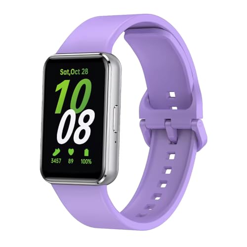Image of Valente Silicone Watch Straps Compatible for Samsung Galaxy Fit 3 (Pack of 2)