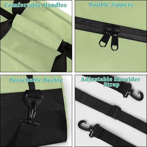 Personalize-Kids-Green-Duffel-Bags With Custom Capital Name Text Dance-Sports-Bags Lightweight Carry-On Overnight Travel Gym for Girls Boys4