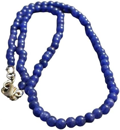 109 Cts Single Strand Blue Sapphire Round Shape Beaded Womens Necklace CHIK_NECKLACE-31926