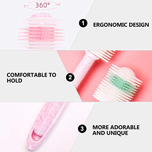 STOBOK Escova de Dente Infantil Escova de Silicone para Treinamento Com Cerdas Extramacias Escova de