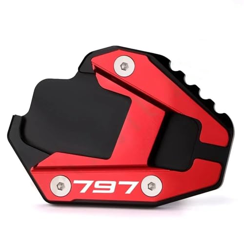 Extension de béquille Ducati Monster 797 en aluminium CNC rouge plaque de support