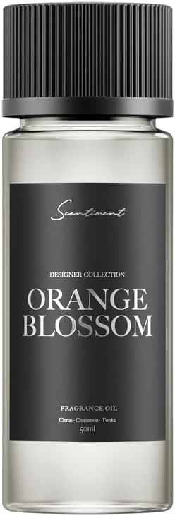 Diffuser Oil - Orange Blossom Designer Collection | Aromatherapy Home Fragrance | Luxurious Scent with Notes of Citrus, Cinnamon, Tonka (50ml)