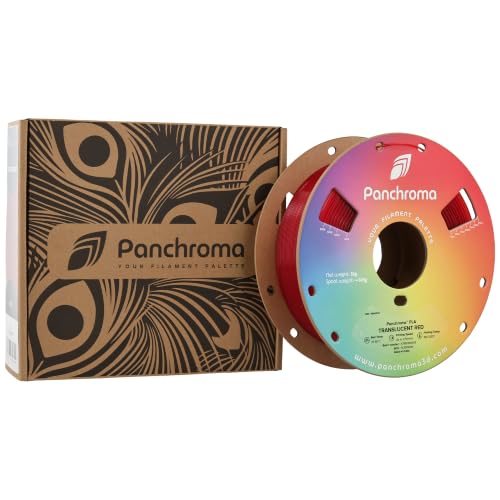 Image of Polymaker Panchroma Translucent PLA Filament 1.75mm, 1kg, Red | Neatly Wound, Semi Transparent PLA, Easy Print & Smooth Feeding, Compatible with Bambu Lab & Most 3D Printers