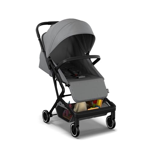 Babify Carrito Bebe Urban Ease - Desde Nacimiento a 4 Años (22 kg), Plegado con Una Mano, Reclinable, Reposapiés Ajustable, Revestimiento Extraíble, Cesta, Capota con Ventana, Silla Ligera, Gris Babify Carrito Bebe Urban Ease - Desde Nacimiento a 4 Años (22 kg), Plegado con Una Mano, Reclinable, Reposapiés Ajustable, Revestimiento Extraíble, Cesta, Capota con Ventana, Silla Ligera, Gris