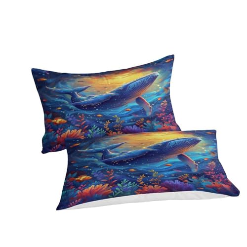 Housse de couette 260x220 baleines avec taies oreiller parure de lit microfibre