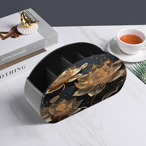 Support de télécommande en cuir bohème à 5 compartiments pour table de chevet