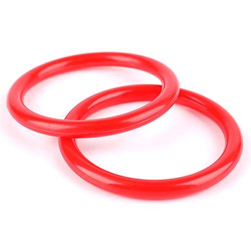 Faswin 50 Pack Plastic Carnival Rings 2.5 Inch Toss Rings Fun Target Toys for Kids Ring Toss Game, Speed and Agility Training Games, Carnival Garden Backyard Outdoor Games, Game Booth