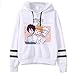 JFLY The Promised Neverland Felpe con Cappuccio Uomo Harajuku Felpa con Cappuccio Anime Giapponese Emma Norman Ray Graphic Streetwear Felpe Unisex Uomo