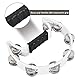 EASTROCK Tambourine Half Moon Tamburin,Hand Halbmondförmiges Schellenring mit 16 verchromte Schellen für Anfänger,Student.Schlaginstrument Musik Zweireihige Metall Jingles für KTV Party(Single,Weiß)